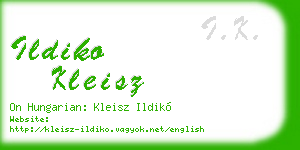 ildiko kleisz business card