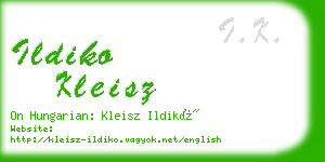 ildiko kleisz business card